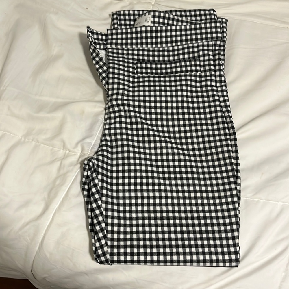 Mango checkered flare pants